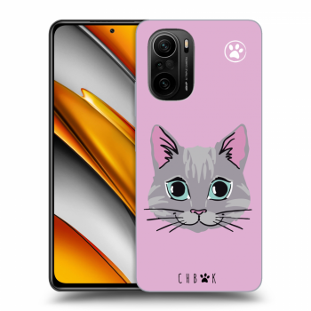 Picasee silikonový průhledný obal pro Xiaomi Poco F3 - Chybí mi kočky - Růžová