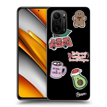 Obal pro Xiaomi Poco F3 - Christmas Stickers