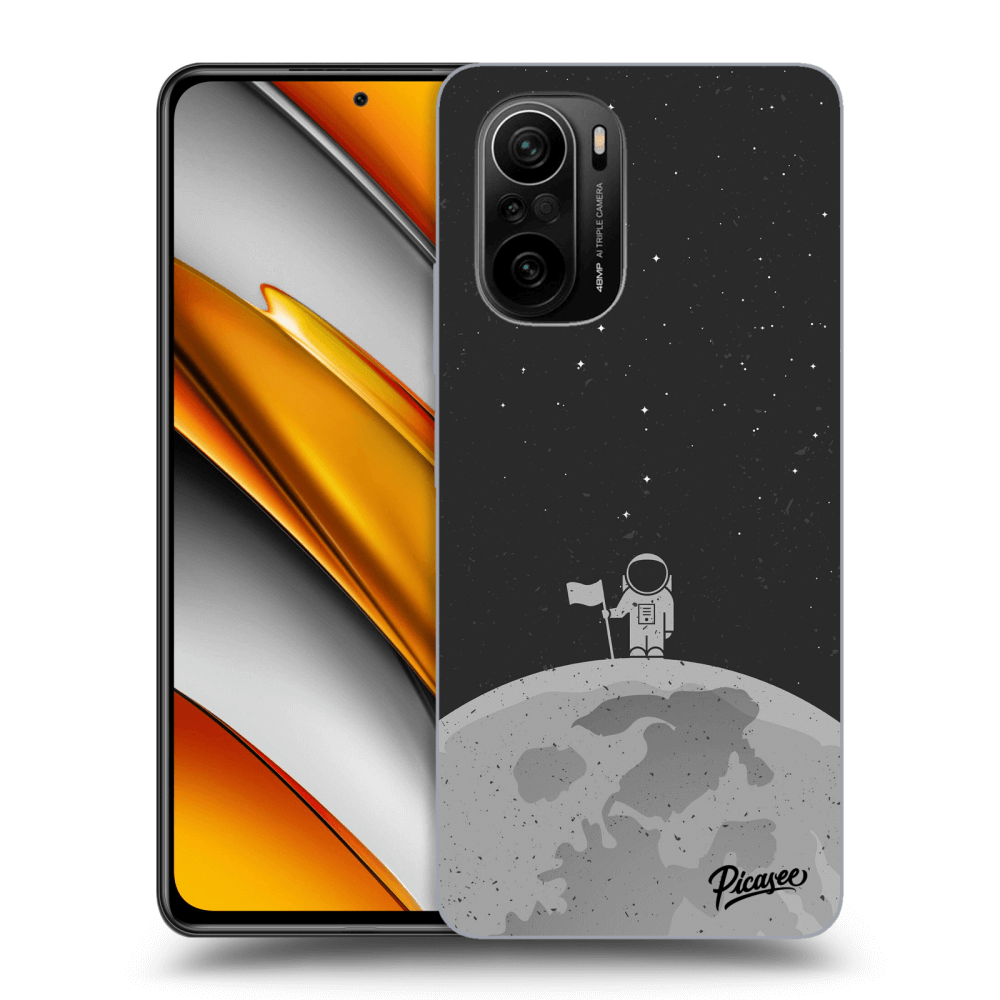 Picasee silikonový černý obal pro Xiaomi Poco F3 - Astronaut