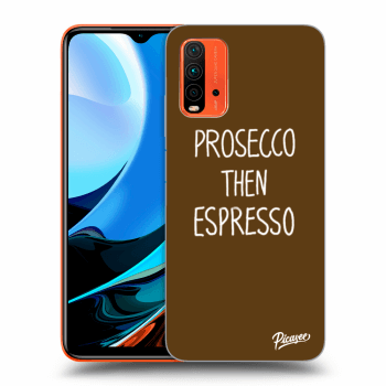 Picasee silikonový černý obal pro Xiaomi Redmi 9T - Prosecco then espresso
