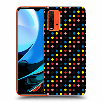 Picasee silikonový černý obal pro Xiaomi Redmi 9T - Colorful dots