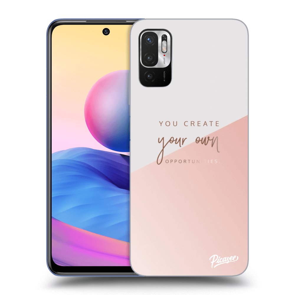 Picasee silikonový průhledný obal pro Xiaomi Redmi Note 10 5G - You create your own opportunities