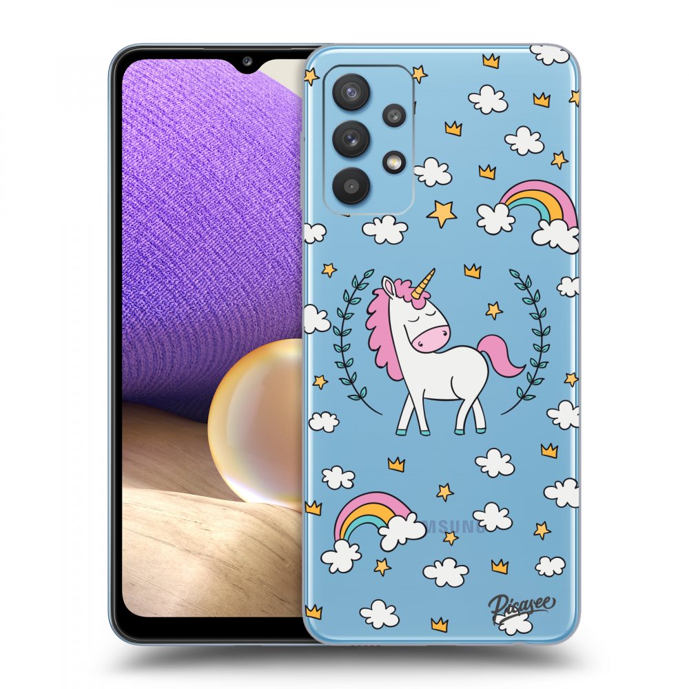 Picasee silikonový průhledný obal pro Samsung Galaxy A32 4G SM-A325F - Unicorn star heaven