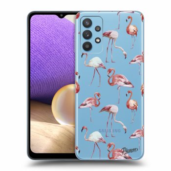 Picasee silikonový průhledný obal pro Samsung Galaxy A32 4G SM-A325F - Flamingos