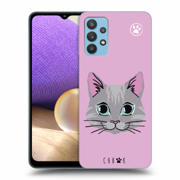 Picasee silikonový průhledný obal pro Samsung Galaxy A32 4G SM-A325F - Chybí mi kočky - Růžová