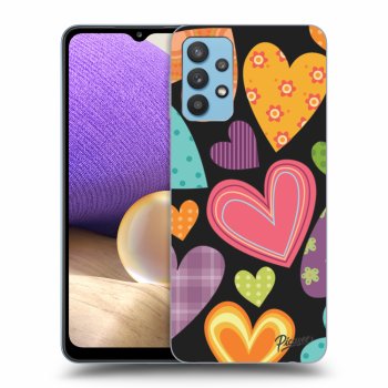Picasee silikonový černý obal pro Samsung Galaxy A32 4G SM-A325F - Colored heart