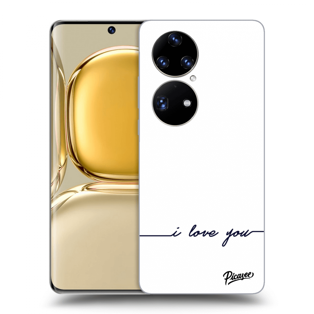 Picasee silikonový průhledný obal pro Huawei P50 - I love you