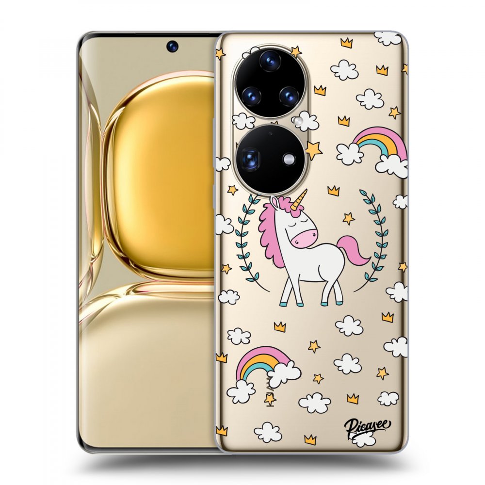 Picasee silikonový průhledný obal pro Huawei P50 - Unicorn star heaven