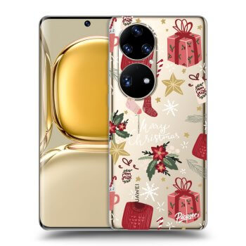 Picasee silikonový průhledný obal pro Huawei P50 - Christmas