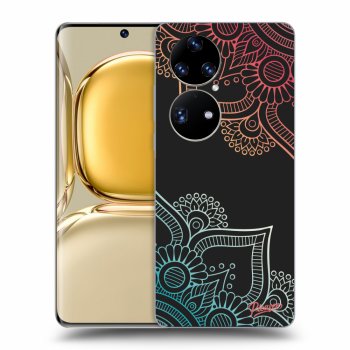Picasee silikonový černý obal pro Huawei P50 - Flowers pattern
