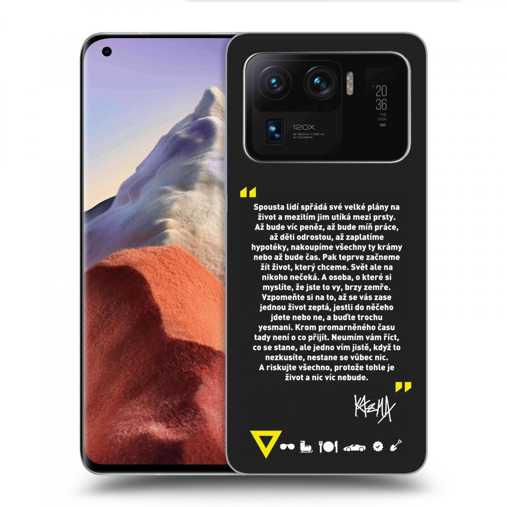 Picasee silikonový černý obal pro Xiaomi Mi 11 Ultra - Kazma - BUĎTE TROCHU YESMANI