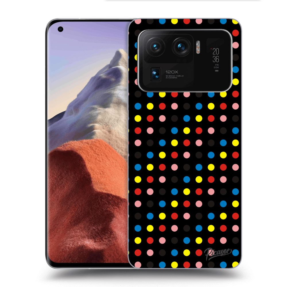 Picasee silikonový černý obal pro Xiaomi Mi 11 Ultra - Colorful dots