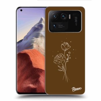 Obal pro Xiaomi Mi 11 Ultra - Brown flowers