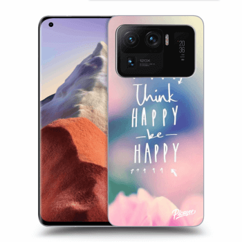 Picasee silikonový černý obal pro Xiaomi Mi 11 Ultra - Think happy be happy