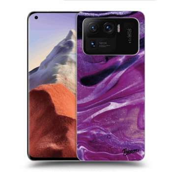 Picasee silikonový průhledný obal pro Xiaomi Mi 11 Ultra - Purple glitter