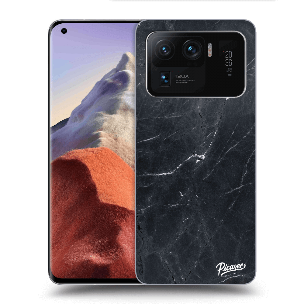 Picasee silikonový průhledný obal pro Xiaomi Mi 11 Ultra - Black marble