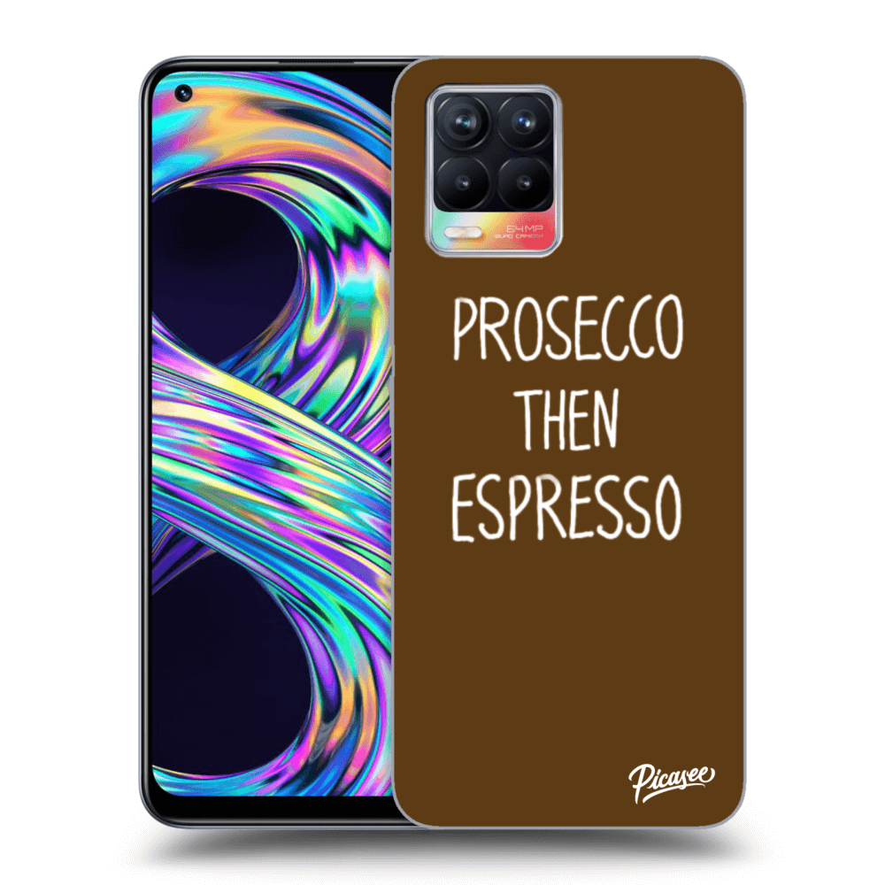 Picasee silikonový průhledný obal pro Realme 8 4G - Prosecco then espresso