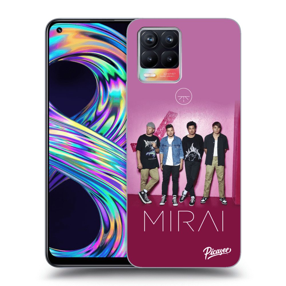 Picasee silikonový černý obal pro Realme 8 4G - Mirai - Pink