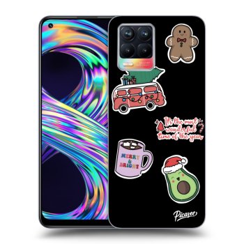 Obal pro Realme 8 4G - Christmas Stickers