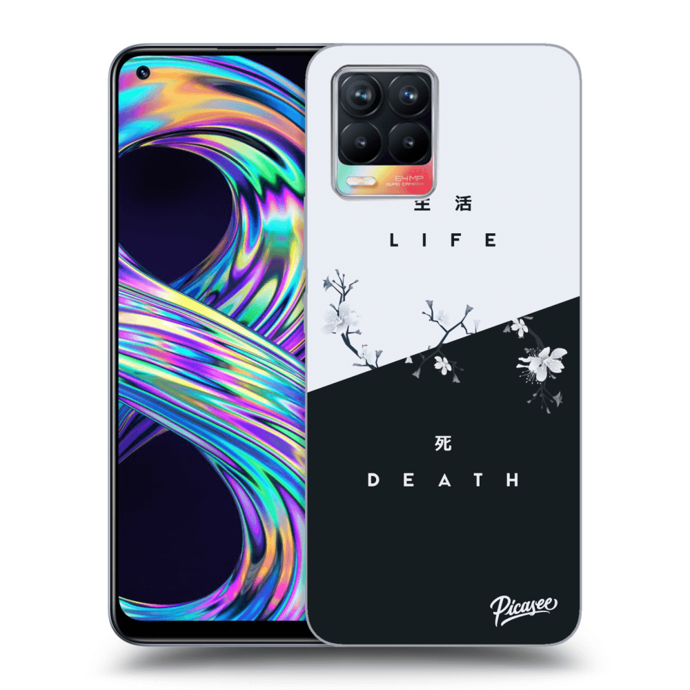 Picasee silikonový černý obal pro Realme 8 4G - Life - Death
