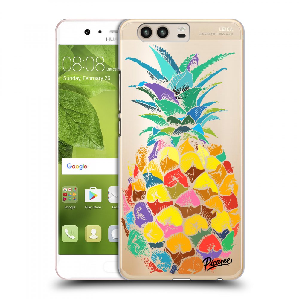 Picasee silikonový průhledný obal pro Huawei P10 - Pineapple