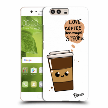 Picasee silikonový průhledný obal pro Huawei P10 - Cute coffee