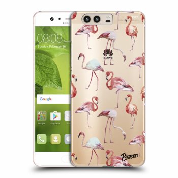 Picasee silikonový průhledný obal pro Huawei P10 - Flamingos