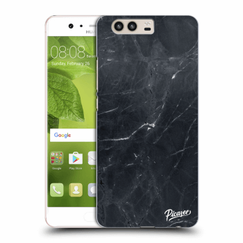 Picasee silikonový průhledný obal pro Huawei P10 - Black marble