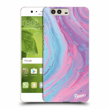 Picasee silikonový průhledný obal pro Huawei P10 - Pink liquid