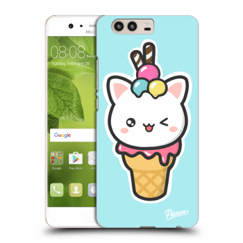 Picasee silikonový průhledný obal pro Huawei P10 - Ice Cream Cat