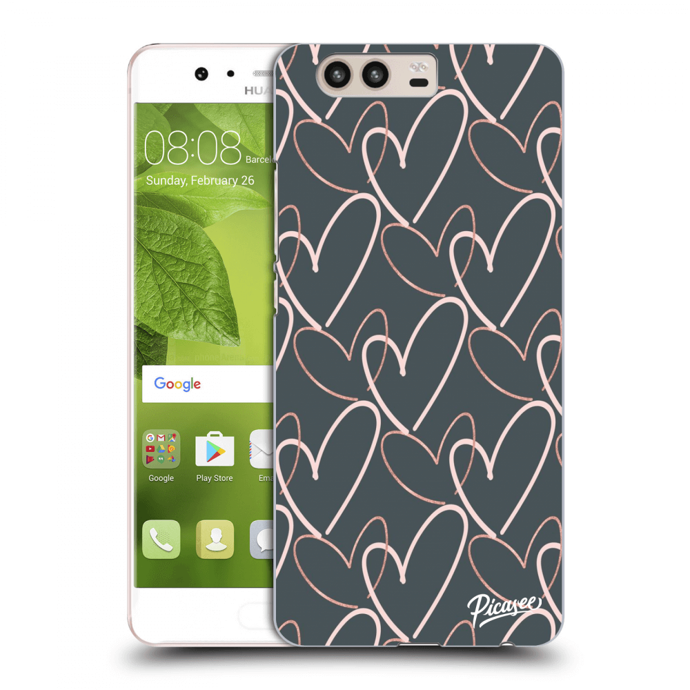 Picasee silikonový průhledný obal pro Huawei P10 - Lots of love