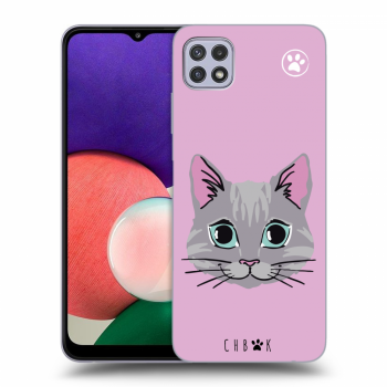 Picasee silikonový průhledný obal pro Samsung Galaxy A22 A226B 5G - Chybí mi kočky - Růžová