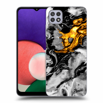 Obal pro Samsung Galaxy A22 5G A226B - Black Gold 2