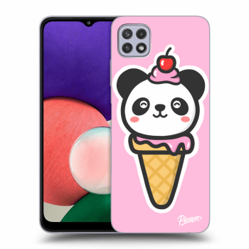 Picasee silikonový průhledný obal pro Samsung Galaxy A22 A226B 5G - Ice Cream Panda