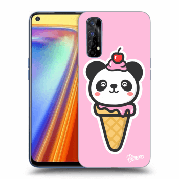 Picasee silikonový průhledný obal pro Realme 7 - Ice Cream Panda