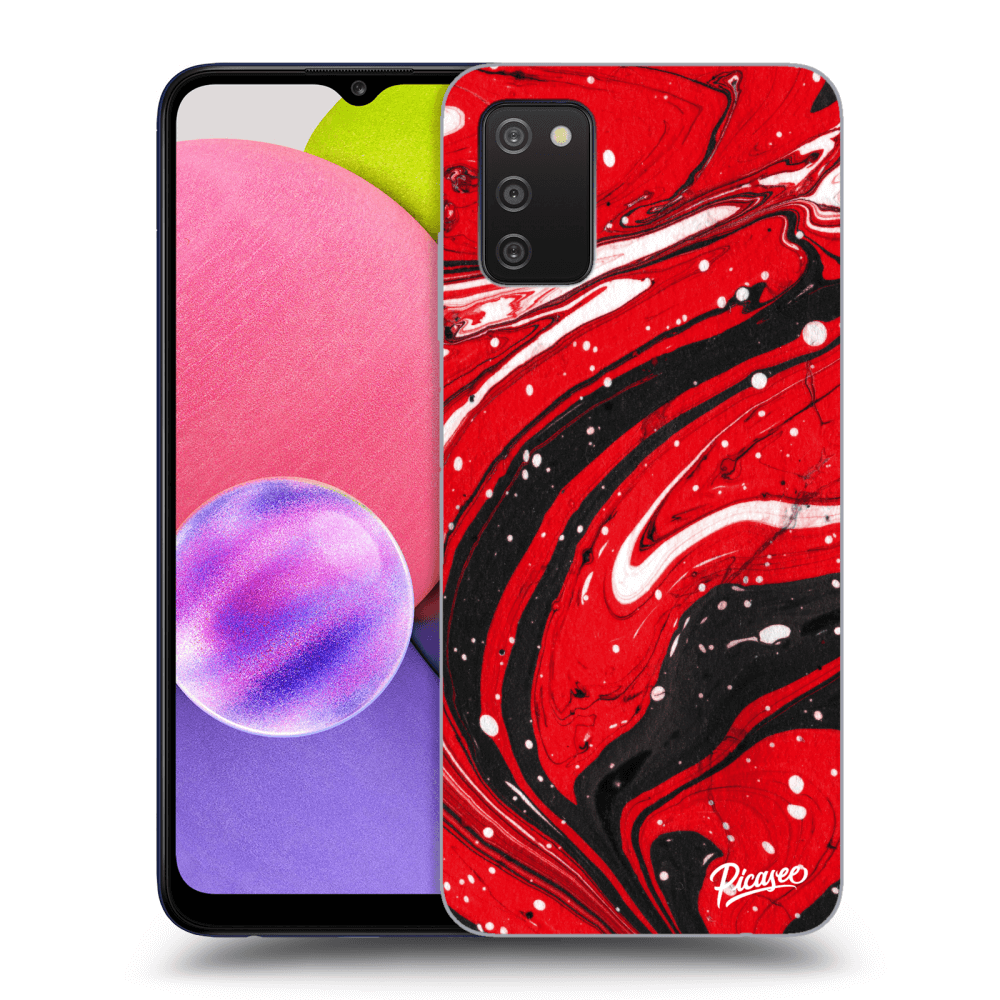 Picasee ULTIMATE CASE pro Samsung Galaxy A02s A025G - Red black