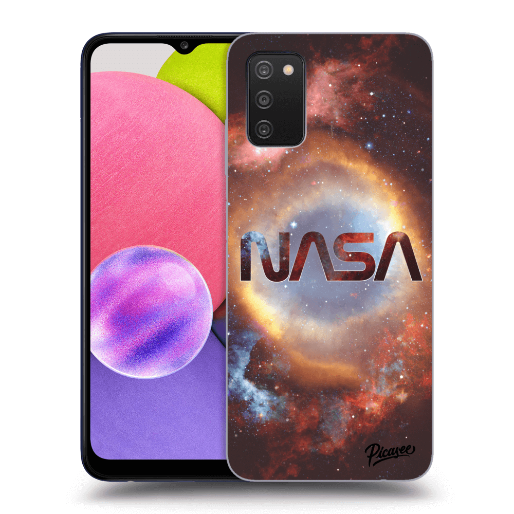Picasee silikonový černý obal pro Samsung Galaxy A02s A025G - Nebula
