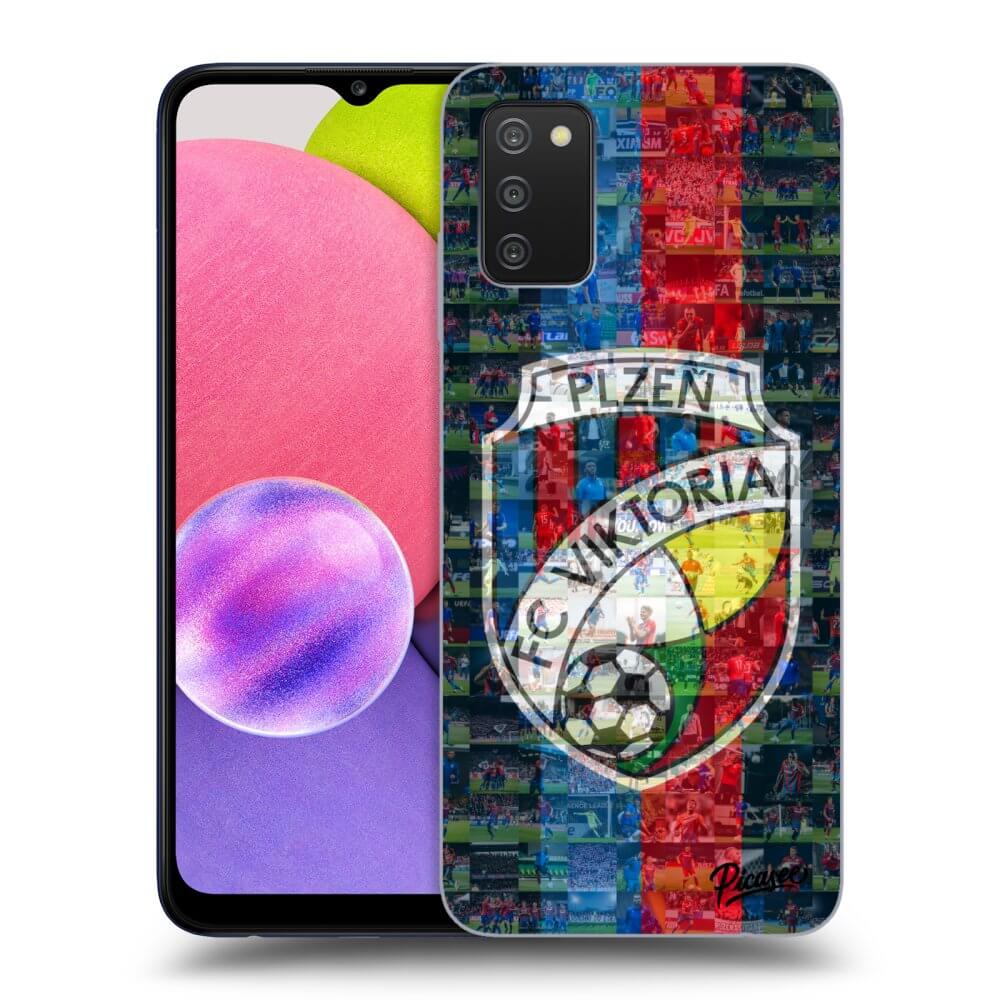 Picasee silikonový černý obal pro Samsung Galaxy A02s A025G - FC Viktoria Plzeň A