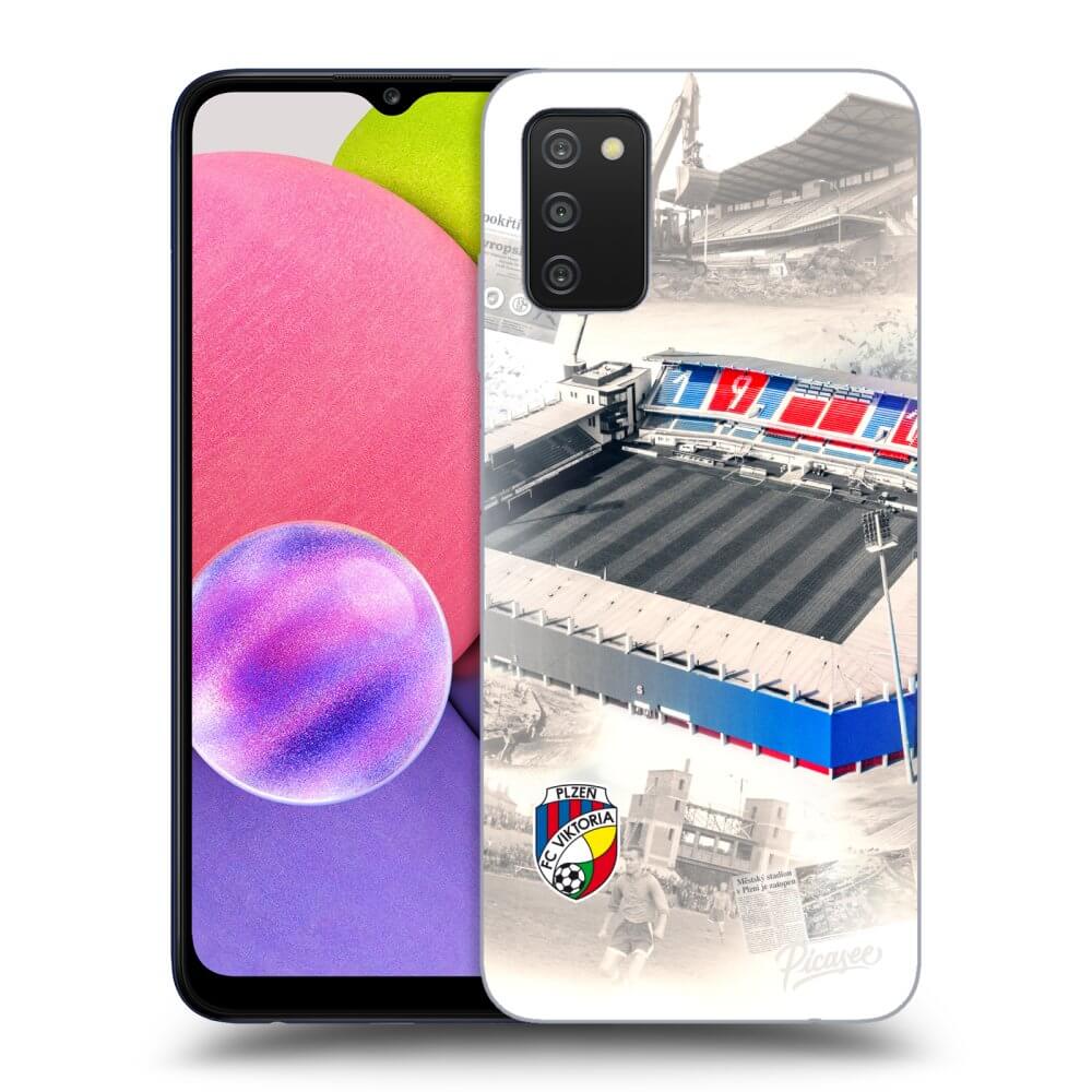 Picasee silikonový průhledný obal pro Samsung Galaxy A02s A025G - FC Viktoria Plzeň G