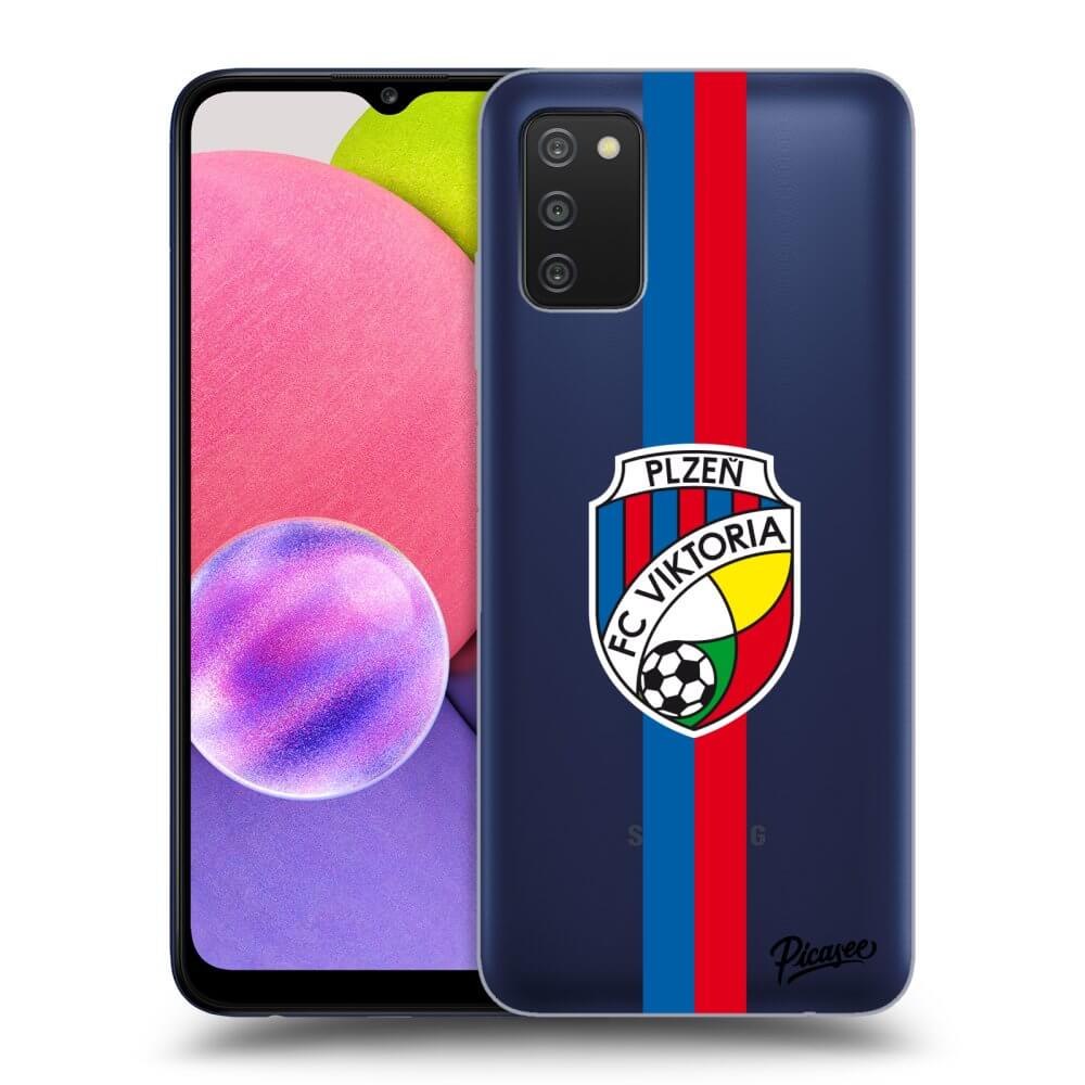 Picasee silikonový průhledný obal pro Samsung Galaxy A02s A025G - FC Viktoria Plzeň H