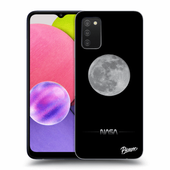 Picasee silikonový černý obal pro Samsung Galaxy A02s A025G - Moon Minimal