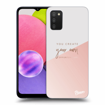 Picasee silikonový průhledný obal pro Samsung Galaxy A02s A025G - You create your own opportunities