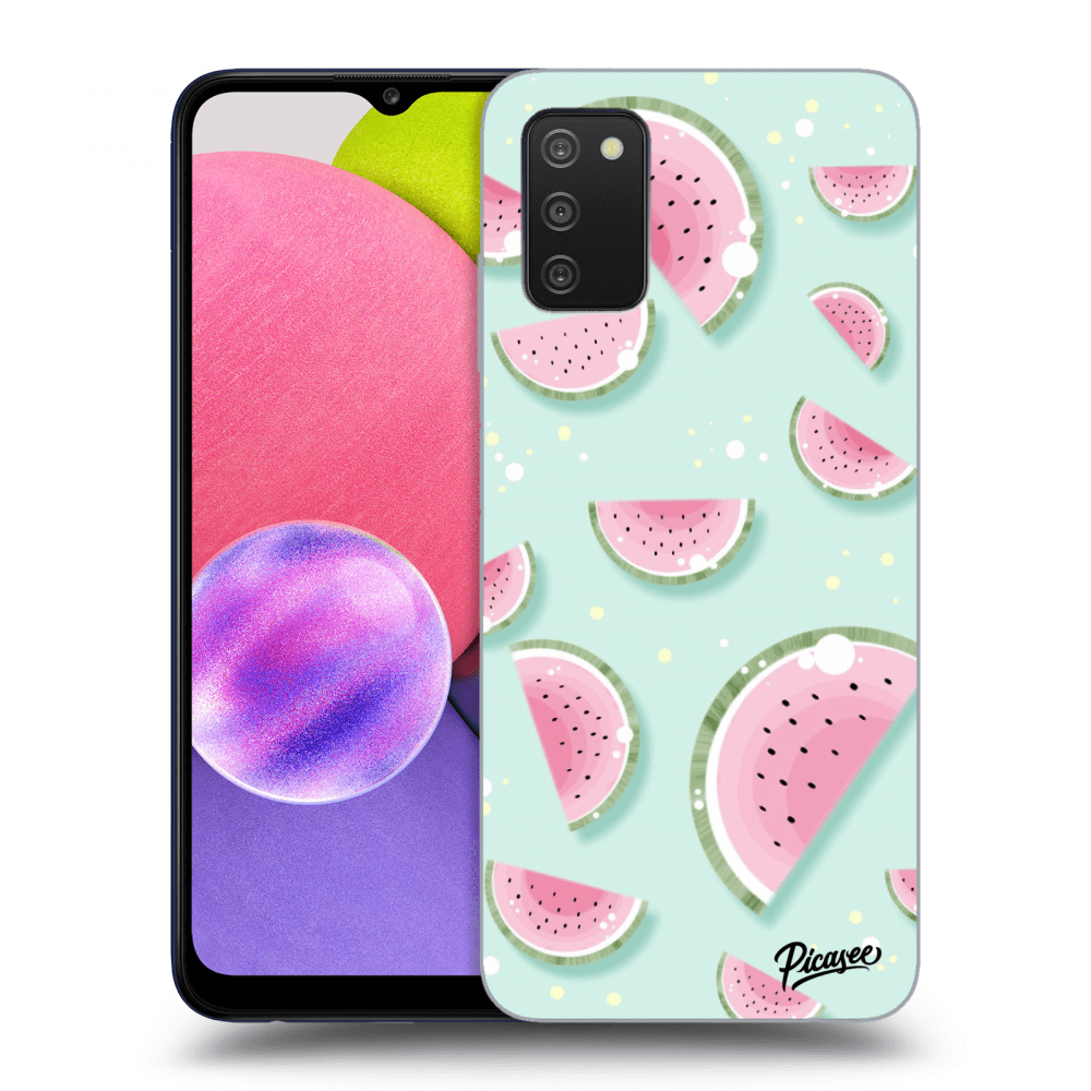 Picasee silikonový průhledný obal pro Samsung Galaxy A02s A025G - Watermelon 2