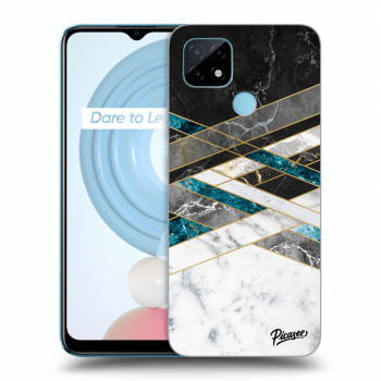 Obal pro Realme C21 - Black & White geometry