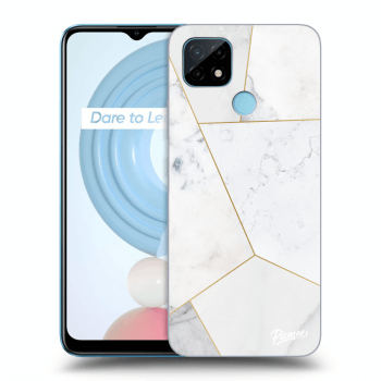 Obal pro Realme C21 - White tile