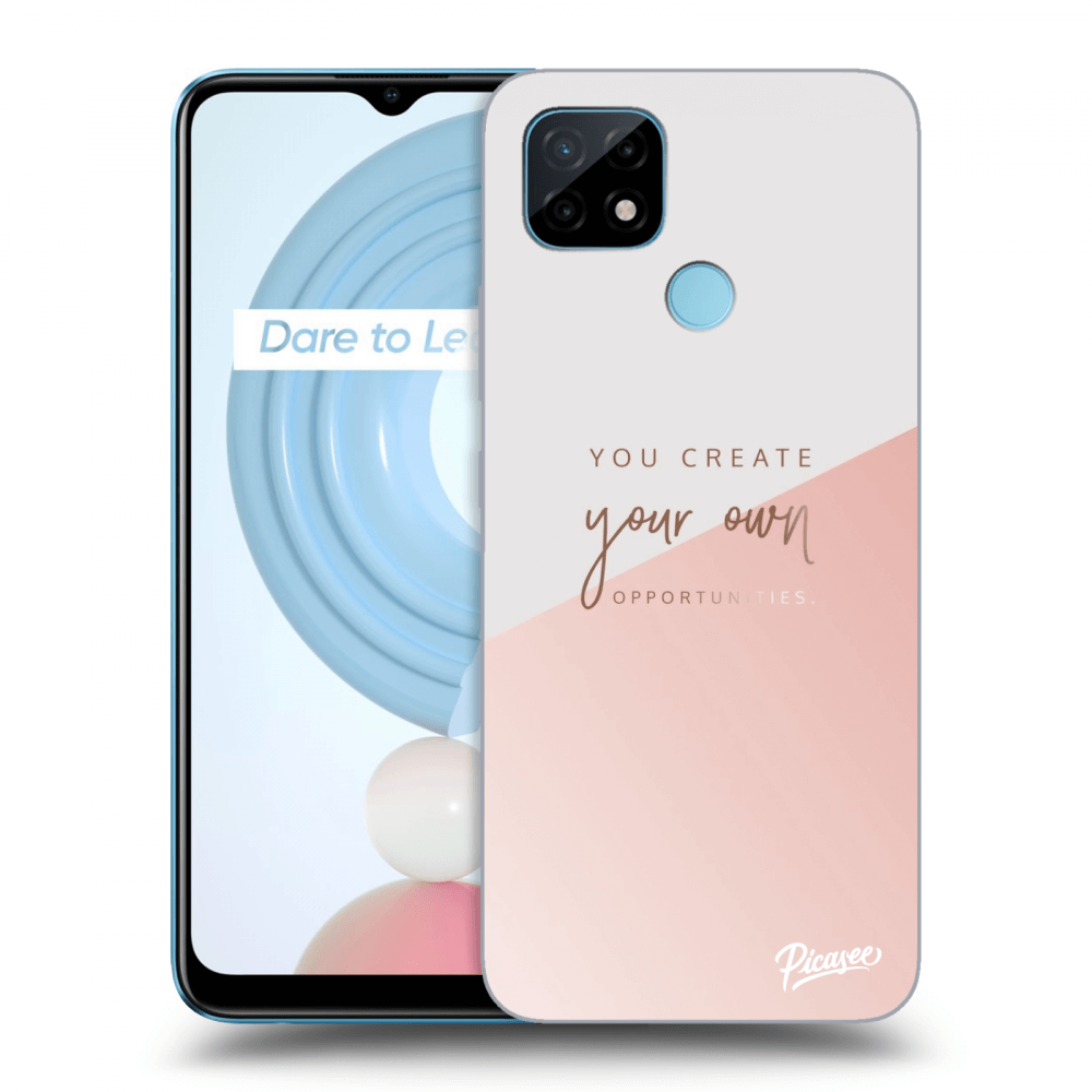 Picasee silikonový černý obal pro Realme C21 - You create your own opportunities