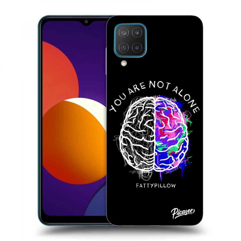 Picasee silikonový průhledný obal pro Samsung Galaxy M12 M127F - Brain - White