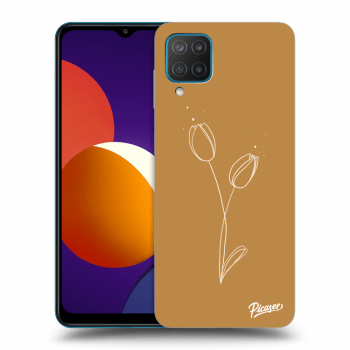 Picasee silikonový průhledný obal pro Samsung Galaxy M12 M127F - Tulips