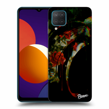 Picasee silikonový průhledný obal pro Samsung Galaxy M12 M127F - Roses black