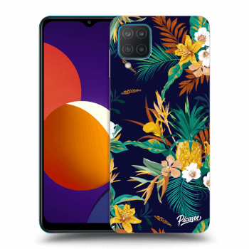 Picasee silikonový černý obal pro Samsung Galaxy M12 M127F - Pineapple Color